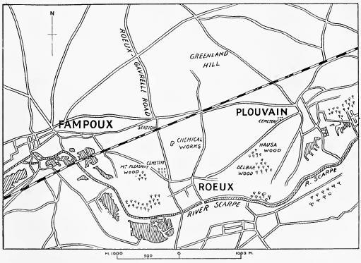 The Chemical Works, Roeux. At 3 pm on the 21st the 9th Royal Scots carried out an operation with a view to extending our hold on this road farther southwards.