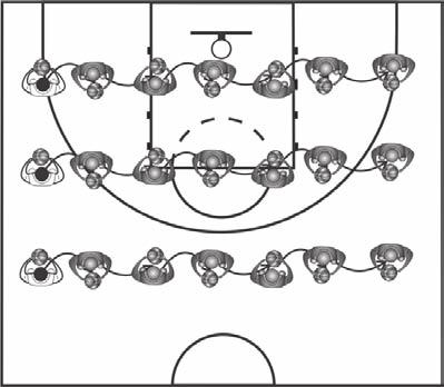 Iside Players Drills Frot ad Rear Tur, Drop-Step Drill The frot ad rear tur, drop-step drill is particularly useful for helpig the iside players master basic footwork ecessary to play ear the basket.