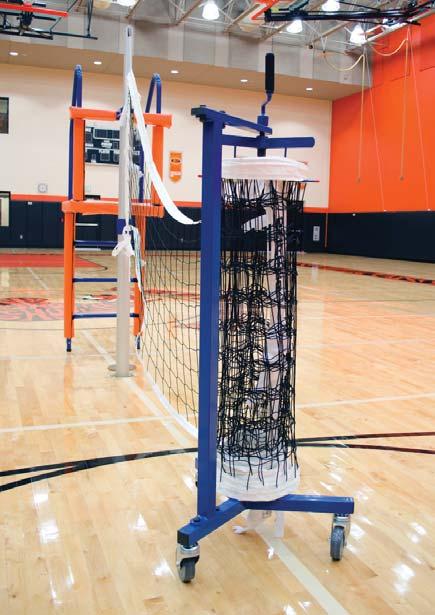 proper hardware to store three full competition volleyball