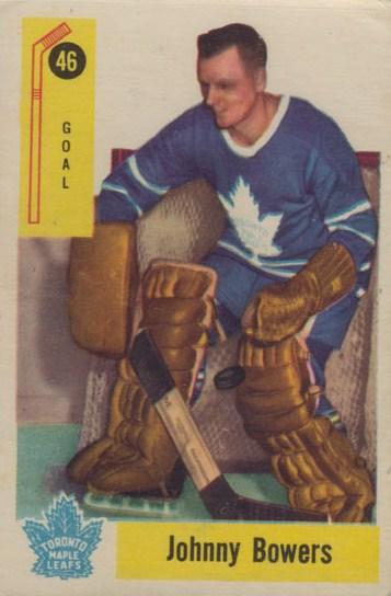 Card: 1958-59 Parkhurst #46 Player: Johnny Bower Team: Toronto Maple Leafs Value: $150.
