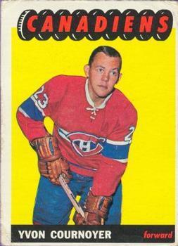 Card: 1965-66 Topps #76 Player: Yvan Cournoyer Team: Montreal Canadiens Value: $100.