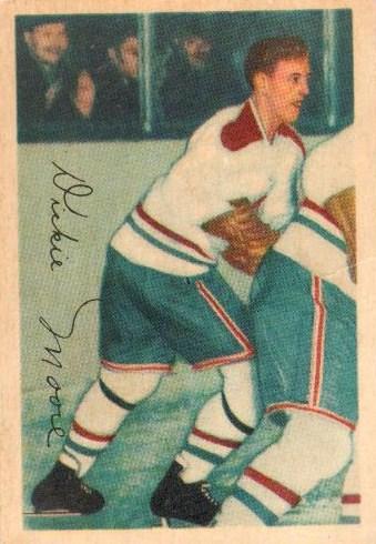 Card: 1953-54 Parkhurst #28 Player: Dickie Moore Team: Montreal Canadiens Value: $125.
