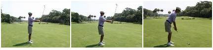 PHASES OF THE SWING POSTURE DRILL Make sure your stance is shoulder width apart (the shorter the club, the narrower the stance) Point toes slightly outwards approximately 30 degrees to help transfer