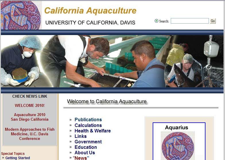 CALIFORNIA AQUACULTURE WEB SITE (http://aqua.
