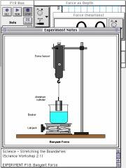 P18-2: Physics Lab Manual PASCO scientific PROCEDURE For this activity, the force sensor measures the buoyant force on an object as it is lowered into water.