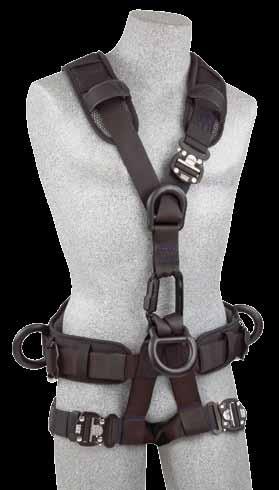 The harnesses combine specialized designs, components and hardware to optimize rope rescue and
