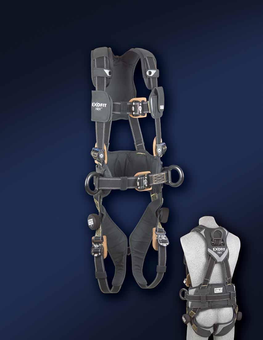 F U L L B O D Y H A R N E S S E S The Ultimate Full Body Comfort Harnesses ExoFit NEX Arc Flash models feature flame resistant and non-conductive construction, making them perfect for use where high