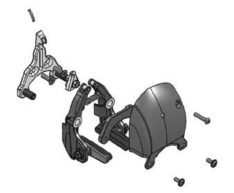 Loosen the two bracket attachment bolts (Figure 4), center the brake, and retighten the bolts.