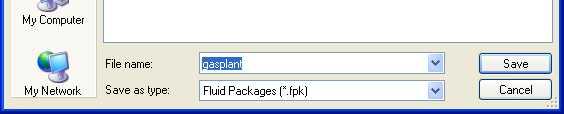 The file is automatically saved to the \Paks folder of the UniSim Design installation directory.