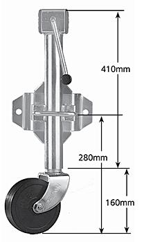 AUSTRALIAN Trail-A-Mate Hydraulic jockey wheel that converts in to a jack when you need it.
