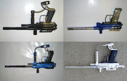 Makes and Models Numerous companies from Taiwan to Alabama manufacture and distribute low priced electronic blowback paintball guns.