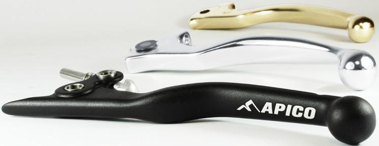 Performance+ Levers Our cold forged Performance levers benefit from a hard anodised, matt black finish to offer better grip. Complete with Apico laser-etched logo.