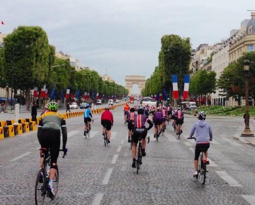 Even the non-riders of the group will have a chance to grab a Paris Town Bike this morning and join in the fun A dash around the Eiffel Tower, a spin around the Louvre, and a dart around Notre-Dame