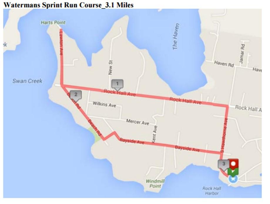 Run - 5K flat The run course map is also posted on the Waterman s Sprint race page. of the VTS-MTS website.
