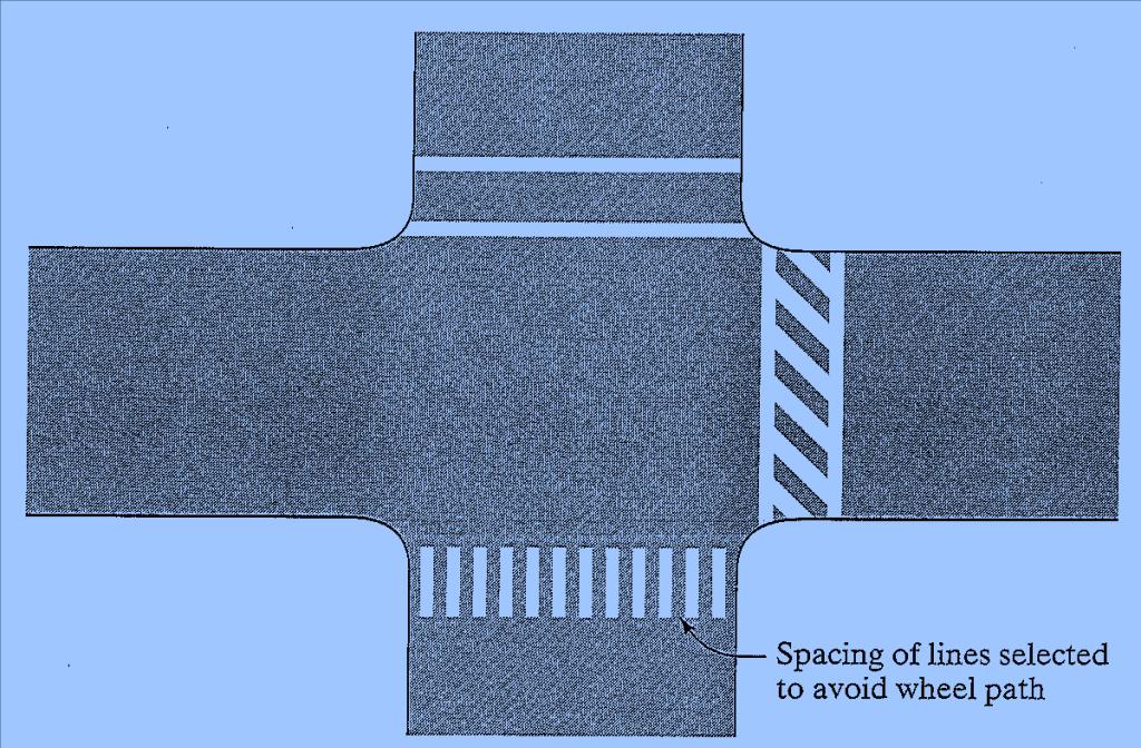 Traffic Markings Cont Crosswalk Markings Is recommend that crosswalks be marked at