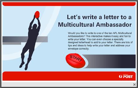 You can use one of the Let s write a letter interactives found on the Letter Link: AFL website (in the Multimedia fun section).