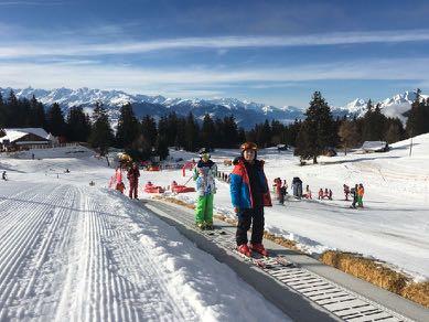 with the Swiss Ski School