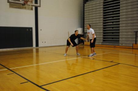 Boxing Out 5 sets of 5 repetitions for each partner 1). Coach yells out shot! 2). Defensive player backs into his offensive partner. 3). Defensive player simulates locating the basketball. 4).