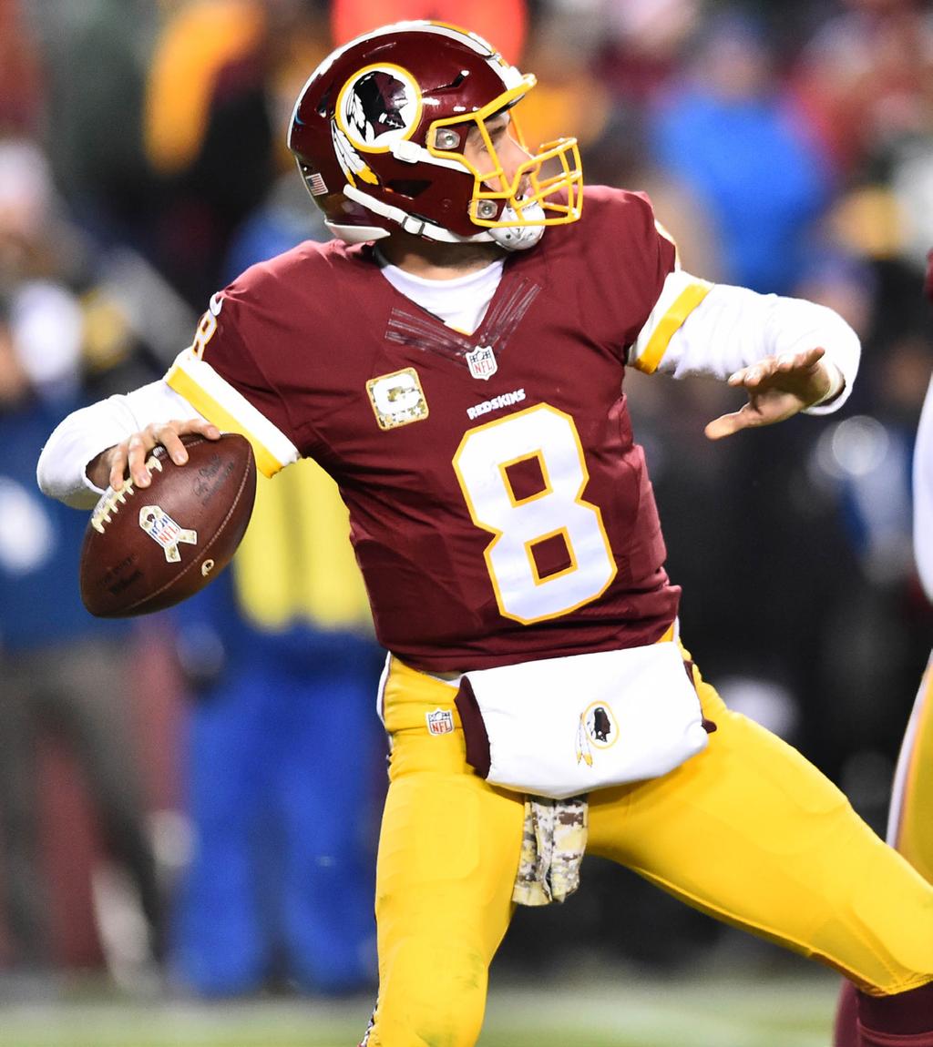 GAME RELEASE @KIRKCOUSINS8 SINGLE-SEASON RECORD WATCH Cousins set team records in completions, attempts, passing yards and 300-yard passing games in 2015 and is on pace to break those numbers in 2016.