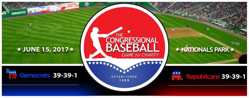 On behalf of the Organizing Committee, we'd like to invite you to participate in one of Capitol Hill's best bipartisan traditions: the 2017 Congressional Baseball Game for Charity.