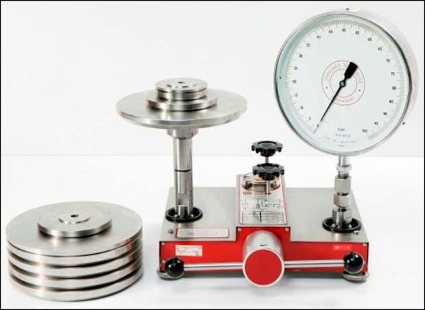 Experiment No: 1 Calibration of a Bourdon Pressure Gage Objective: To calibrate a Bourdon type pressure gage and to establish the calibration curve of Bourdon Gage. Also determine the gage errors. 1. Apparatus: i.
