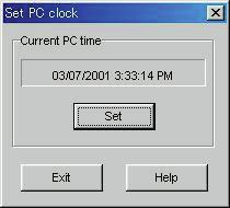 2.3. Set PC Clock The PC clock is set to the time of the watch.