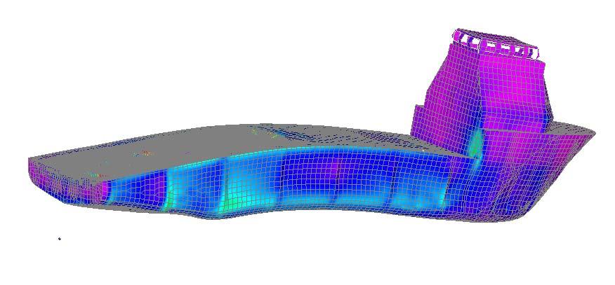 FEA provides a direct assessment of the variations in motions and loads on the structural