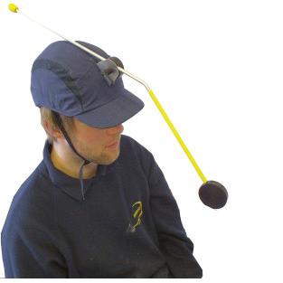 complete control. The cap is reinforced to give a stable base for the head pointer.