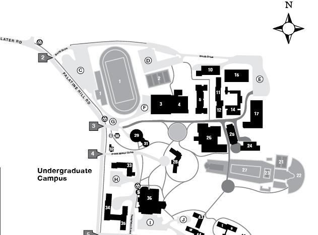 Campus Map Key: 3 Pamplin 5 Howard 10 Evans 11 Bio/Psych 12 BoDine 14