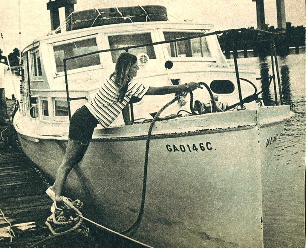 Little Miss Judy Believe It or Not! Well, this is me, Captain Judy, making ready my father s boat Miss Jerry so that he could head out to sea.