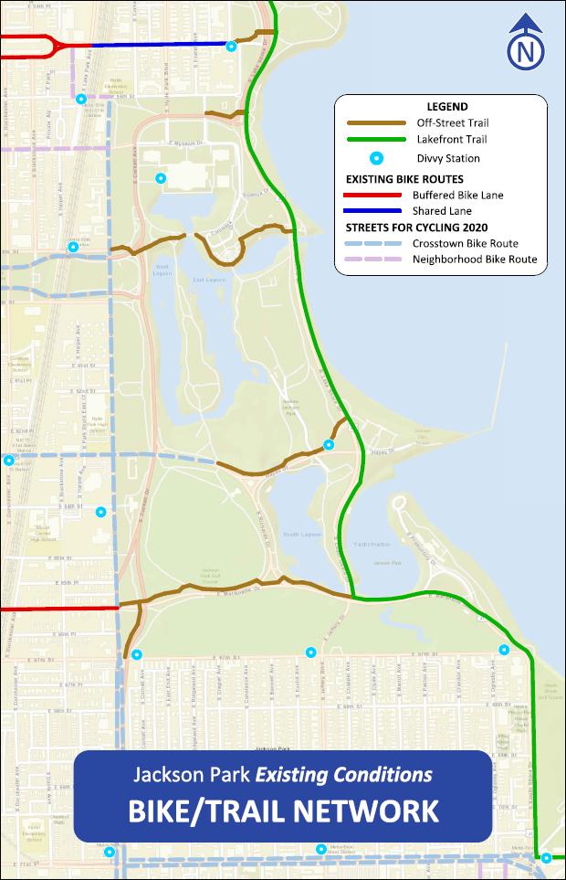Existing Conditions Bike/Trail Network Lakefront Trail Other Off Street Trails