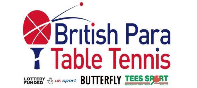 PART OF THE BRITISH PARA TABLE TENNIS GRAND PRIX SERIES hosted by BPTT (www.bttad.org) BRITISH PARA TABLE TENNIS www.teessport.