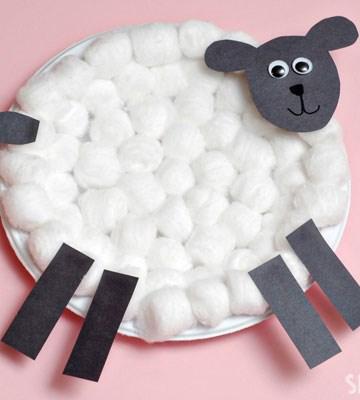 4honline.com Did you know? 1. Trace a sheep s head, four rectangles and a small circle onto the black construction paper with your marker. 2.