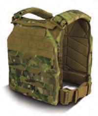 It offers a built-in M4 triple mag insert with bungee retention straps, and the top of the back panel provides a reinforced horizontal drag handle.