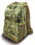 The pack features a very unique, removable, MOLLE-on comfort panel and shoulder straps so the pack can be worn over the shoulders without discomfort. With 360 cu.