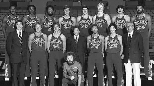 Review79-80 Season RECORD Phoenix opened the regular season on October 12 with a starting lineup of Walter Davis and Truck Robinson at forward, Alvan Adams at center 55-27 and Don Buse and Paul
