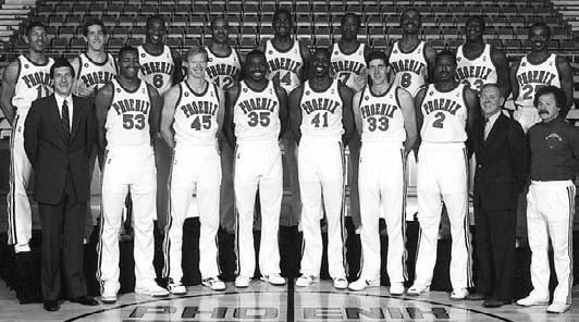 Review87-88 Season RECORD When the Phoenix Suns projected their opening night lineup, rookie Head Coach John Wetzel envisioned a starting unit of Larry Nance and 28-54 Armon Gilliam at forward, James