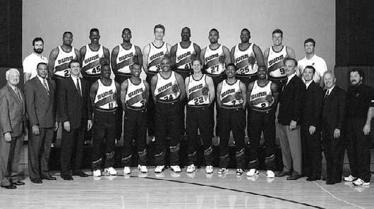 Season Review 93-94 Review93-94 Season RECORD The Suns added veterans A.C. Green and Joe Kleine to their Western Conference Championship team, but battled injuries throughout the 56-26 season.