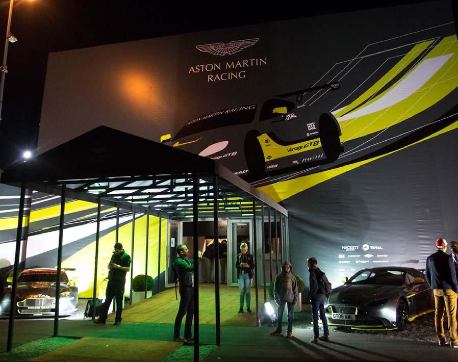 Socialize and indulge with great food, wine, camaraderie and be immersed in the distinguished grandeur of the Aston Martin marque.