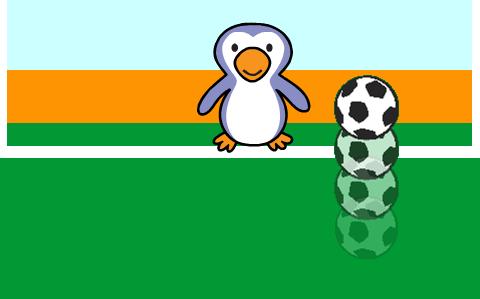 and your football should move towards the goal. Click the green flag to test your code. What happens if you click the flag a second time? Can you use this block to fix the problem?