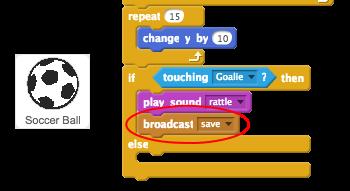 Broadcast a save message