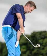 Muted wrists A striking aspect of Day s chipping action is how short the club travels in relation to the strong body turn.