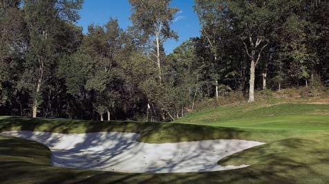 -- Lucy Nunn Hole 9 Par 4 -- 530 Yards How to play it: This par 5 is one of the most enjoyable holes on the golf course. Ultimately, this is a risk versus reward hole.