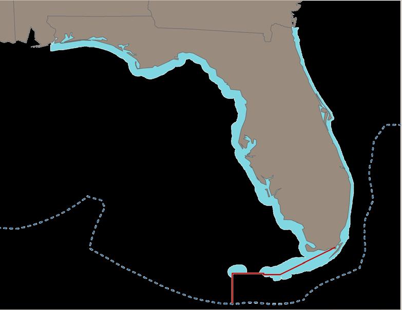 Area of Jurisdiction FWC regulations are in effect for all State waters 3 miles from shore on the Atlantic coast 9 miles from shore on the Gulf FWC