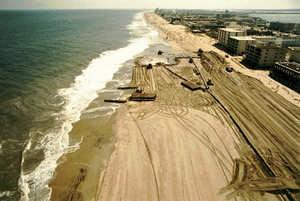 Beach nourishment is the addition of