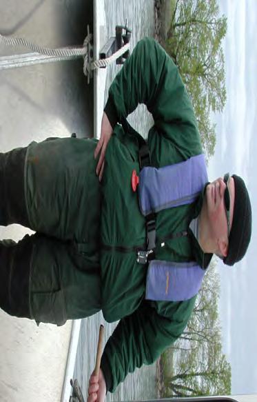 Fishery model? No, its not just our Large Lake Specialist looking good in his personal protective gear and cool sunglasses.