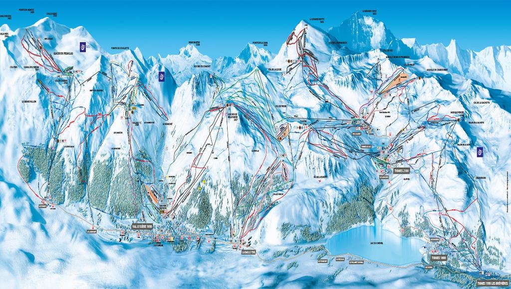Ski area: SKI AREA: TIGNES VAL AREA From 1550m to 3450m 300km of