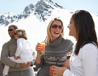 Get a soft drink for the kids and somethig comforting for yourself before heading back to the slopes.