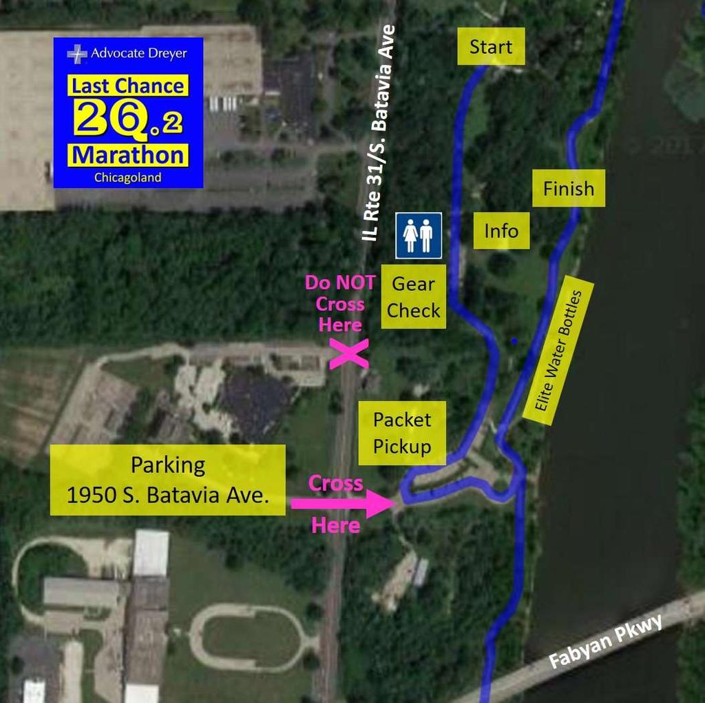 Race Morning Details Below is a map showing areas for: Runner parking Packet pick-up