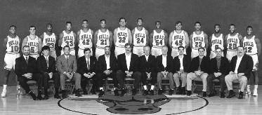 1992-1993 CHICAGO BULLS Left to right: (front row): Supervisor of European Scouting Ivica Dukan, Scout/Special Asst. Jim Stack, Scout/Special Asst. Clarence Gaines, Jr.